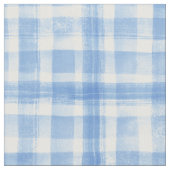 Blau-n-Weiß-Wasserfarben Gingham Prüfmuster Stoff (Nahaufnahme)