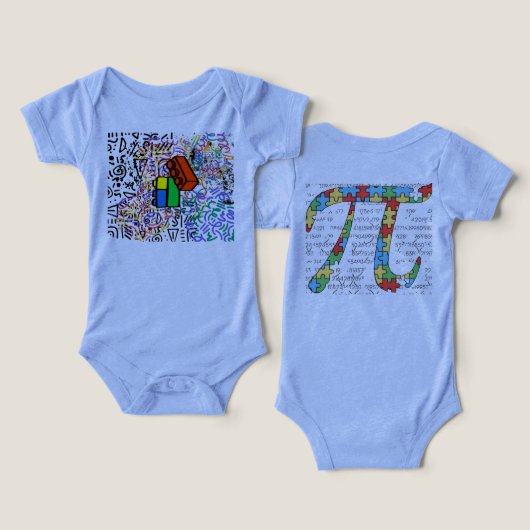 Blau-Nadelkeil des Bodysuit gemustert (Design Vorderseite & Rückseite)