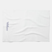 Blau-Name des benutzerdefinierten Skripts Monogram Geschirrtuch (Horizontal)