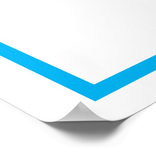 Blau Nummer zwei Poster (Ecke)
