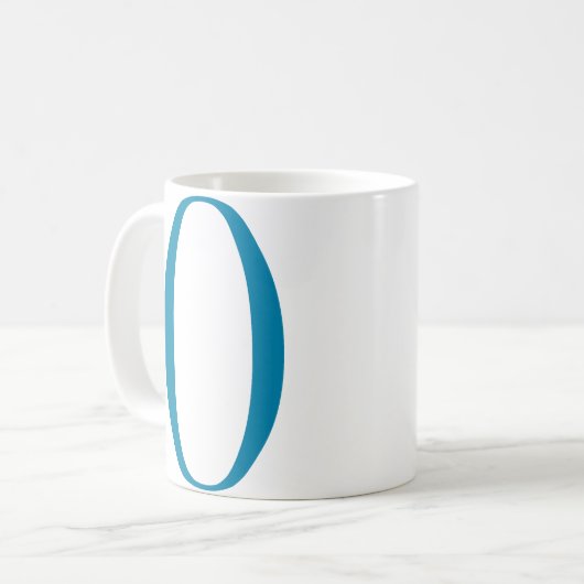 Blau Obama O - Tasse (Vorderseite Links)