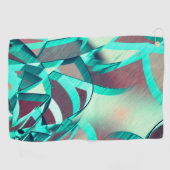 Blau oder Cyan-Streifen auf roten, tropfenden Bild Golfhandtuch (Horizontal)