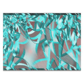 Blau oder Cyan-Streifen auf roten, tropfenden Bild Tischdecke (Vorderseite (Horizontal))