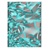 Blau oder Cyan-Streifen auf roten, tropfenden Bild Tischdecke (Vorderseite)