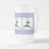 Blau oder "Farbauswahl" Mattierte Yoga-Tasse (16oz Mattglas Bierglas (VorderseiteRechts)