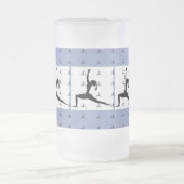 Blau oder "Farbauswahl" Mattierte Yoga-Tasse (16oz Mattglas Bierglas (Mittel)