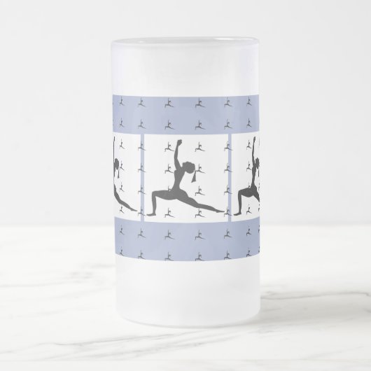 Blau oder "Farbauswahl" Mattierte Yoga-Tasse (16oz Mattglas Bierglas (Mittel)