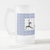 Blau oder "Farbauswahl" Mattierte Yoga-Tasse (16oz Mattglas Bierglas (Links)