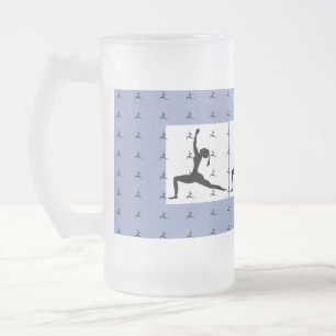Blau oder "Farbauswahl" Mattierte Yoga-Tasse (16oz Mattglas Bierglas