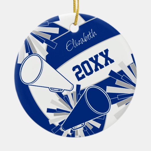 blau oder JEDE FARBE Volleyball Cheerleader Keepak Keramik Ornament (Vorne)