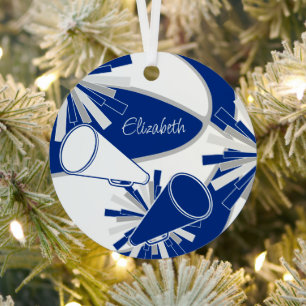 blau oder JEDER Basketball-Cheerleader Ornament Aus Metall