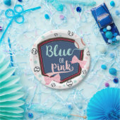 blau oder rosa Baseball oder buws Gender Reveal Pappteller (Party)