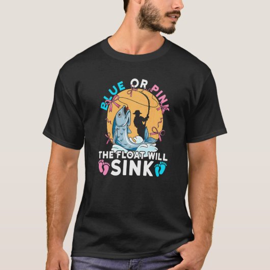 Blau oder Rosa - Der Schwimmer wird sinken Zitat f T-Shirt (Vorderseite)