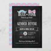 Blau oder rosa, die Sie denken? Geschlecht decken Einladung (Vorne/Hinten)