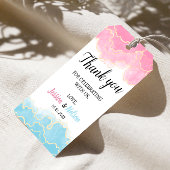 Blau oder rosa Geschlecht offenbaren danke, Gesche Geschenkanhänger