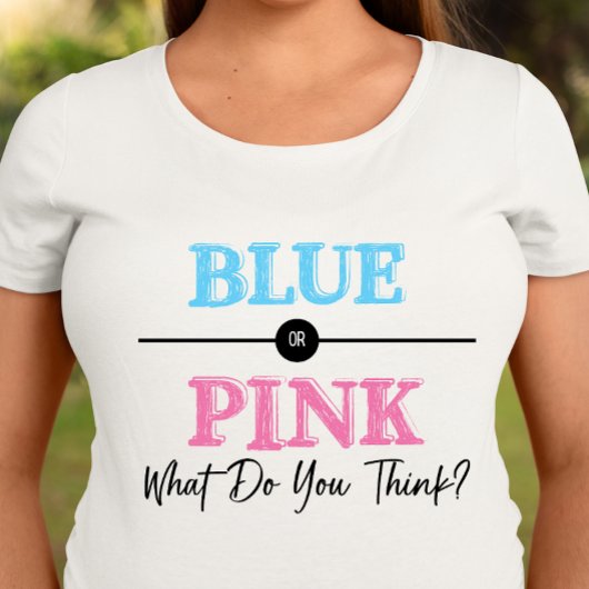 Blau oder Rosa, T - Shirt der Geschlechtsoffenbaru