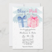 Blau oder Rosa Was denken Sie, ist die Genderoffen Einladung (Vorderseite)