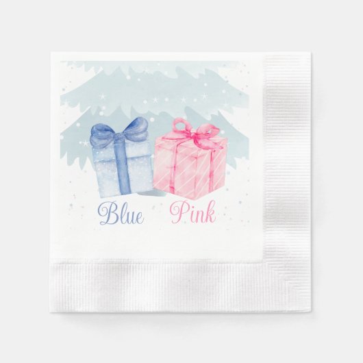 Blau oder Rosa Was denken Sie, ist die Genderoffen Serviette (Vorderseite)