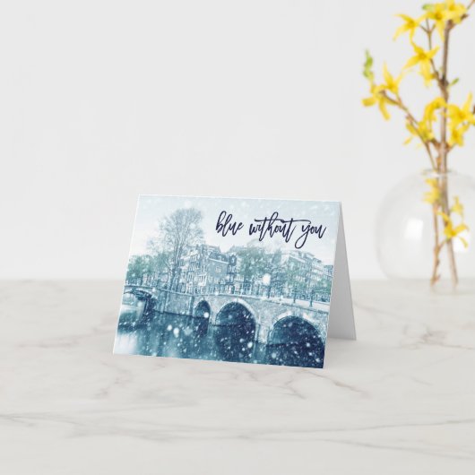 Blau ohne Sie Karte (Gelbe Blume)