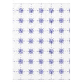Blau-on-White Coastal Dekor Kompass Rose Muster Tischdecke (Vorderseite)