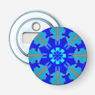 Blau Orange 3D-Muster ~ Flaschenöffner