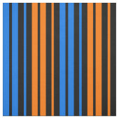 Blau Orange Blau Vertikale Streifen Design Stoff (Muster)