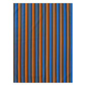 Blau Orange Blau Vertikale Streifen Design  Tischdecke (Vorderseite)