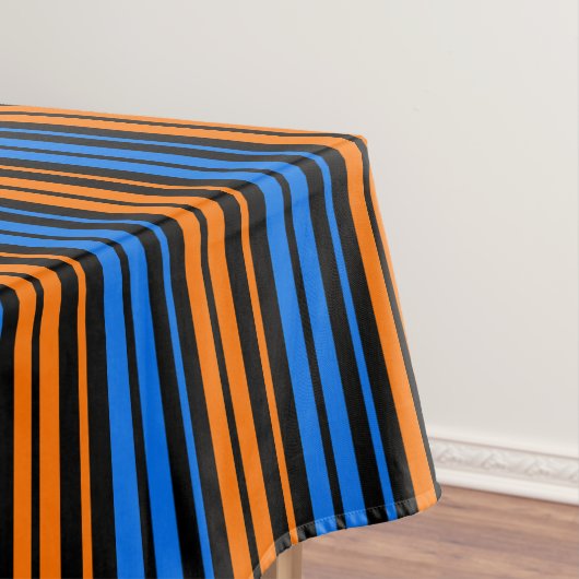 Blau Orange Blau Vertikale Streifen Design  Tischdecke (Beispiel)