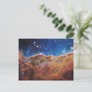 Blau/Orange Carina Nebula JWST Postkarte