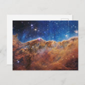 Blau/Orange Carina Nebula | JWST Postkarte (Vorne/Hinten)