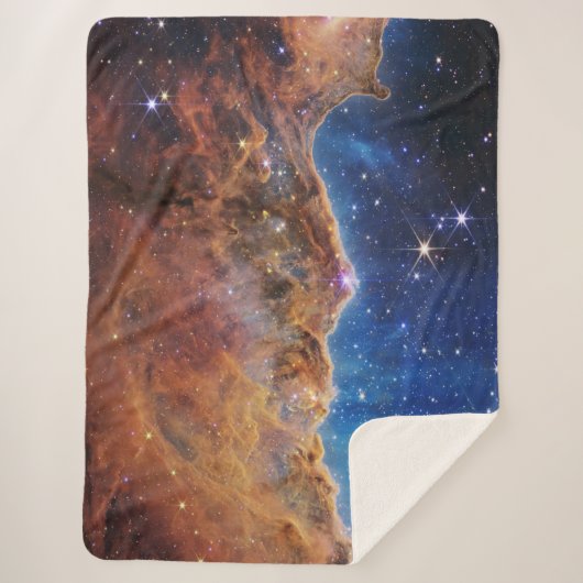 Blau/Orange Carina Nebula | JWST Sherpadecke (Vorderseite)