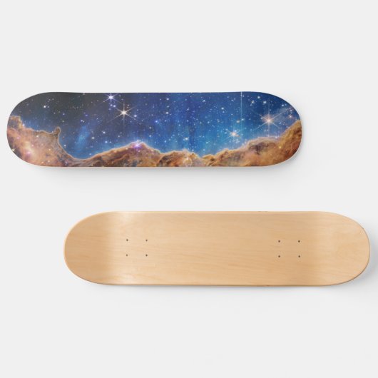 Blau/Orange Carina Nebula | JWST Skateboard (Horizontal)