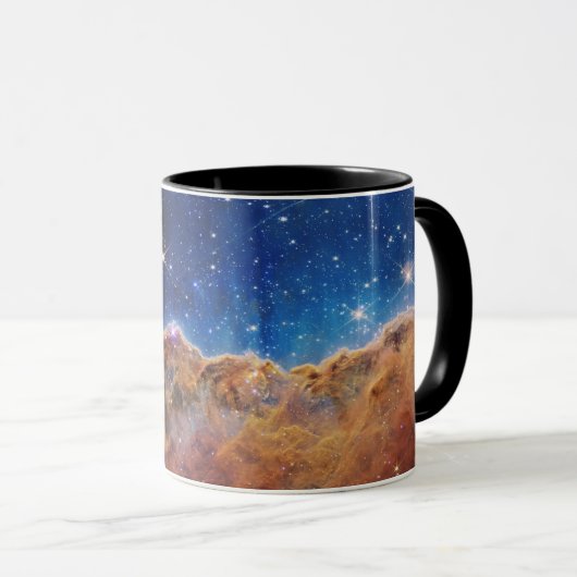 Blau/Orange Carina Nebula | JWST Tasse (VorderseiteRechts)