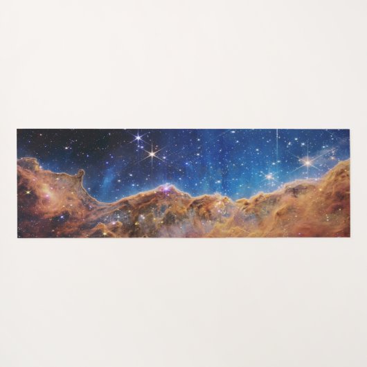 Blau/Orange Carina Nebula | JWST Yogamatte (Rückseite (Horizontal))