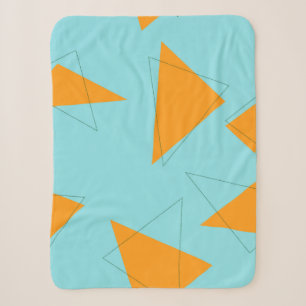 Blau, orange, cool, trendy, modernes Dreieck Sherpadecke