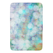 Blau, Orange, Gelb, Abstrakte Weiße Kunst Badematte (Vorderseite Vertikal)