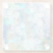 Blau, Orange, Gelb, Abstrakte Weiße Kunst Glasuntersetzer (Rückseite)