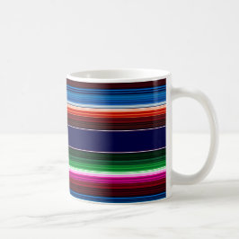 Blau, Orange, Hot Pink, grüne mexikanische Sarapie Kaffeetasse