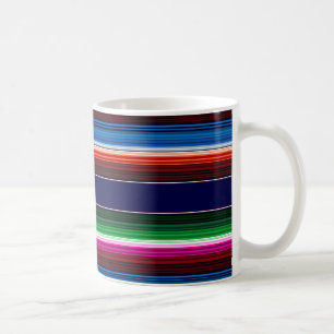 Blau, Orange, Hot Pink, grüne mexikanische Sarapie Kaffeetasse
