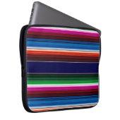 Blau, Orange, Hot Pink, grüne mexikanische Sarapie Laptopschutzhülle (Vorne Rechts)