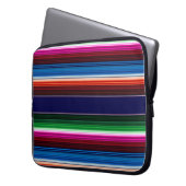 Blau, Orange, Hot Pink, grüne mexikanische Sarapie Laptopschutzhülle (Vorderseite Links)