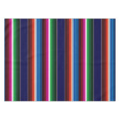 Blau, Orange, Hot Pink, grüne mexikanische Sarapie Tischdecke (Vorderseite (Horizontal))