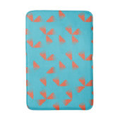 Blau, orange, lebhaft, trendig geometrisch badematte (Vorderseite Vertikal)