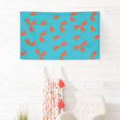 Blau, orange, lebhaft, trendig geometrisch banner (Insitu)
