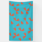 Blau, orange, lebhaft, trendig geometrisch banner (Vertikal)