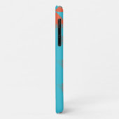 Blau, orange, lebhaft, trendig geometrisch Case-Mate iPhone hülle (Hinten/Links)