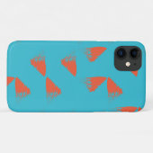 Blau, orange, lebhaft, trendig geometrisch Case-Mate iPhone hülle (Rückseite (Horizontal))