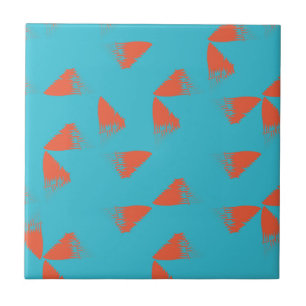 Blau, orange, lebhaft, trendig geometrisch fliese