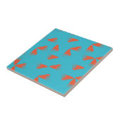 Blau, orange, lebhaft, trendig geometrisch fliese (Seite)