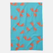 Blau, orange, lebhaft, trendig geometrisch geschirrtuch (Vertikal)